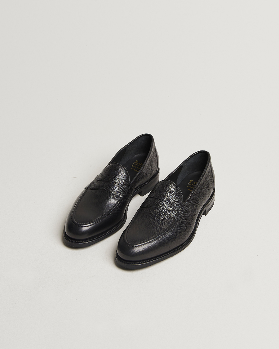 Heren | Instappers | Loake Shoemakers | Imperial Grained Penny Loafer Black