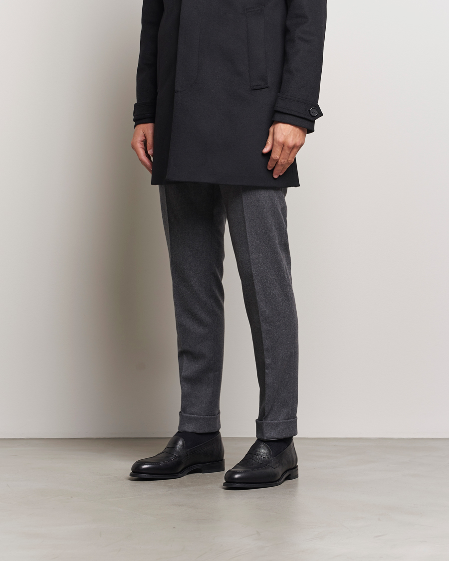 Heren | Instappers | Loake Shoemakers | Imperial Grained Penny Loafer Black