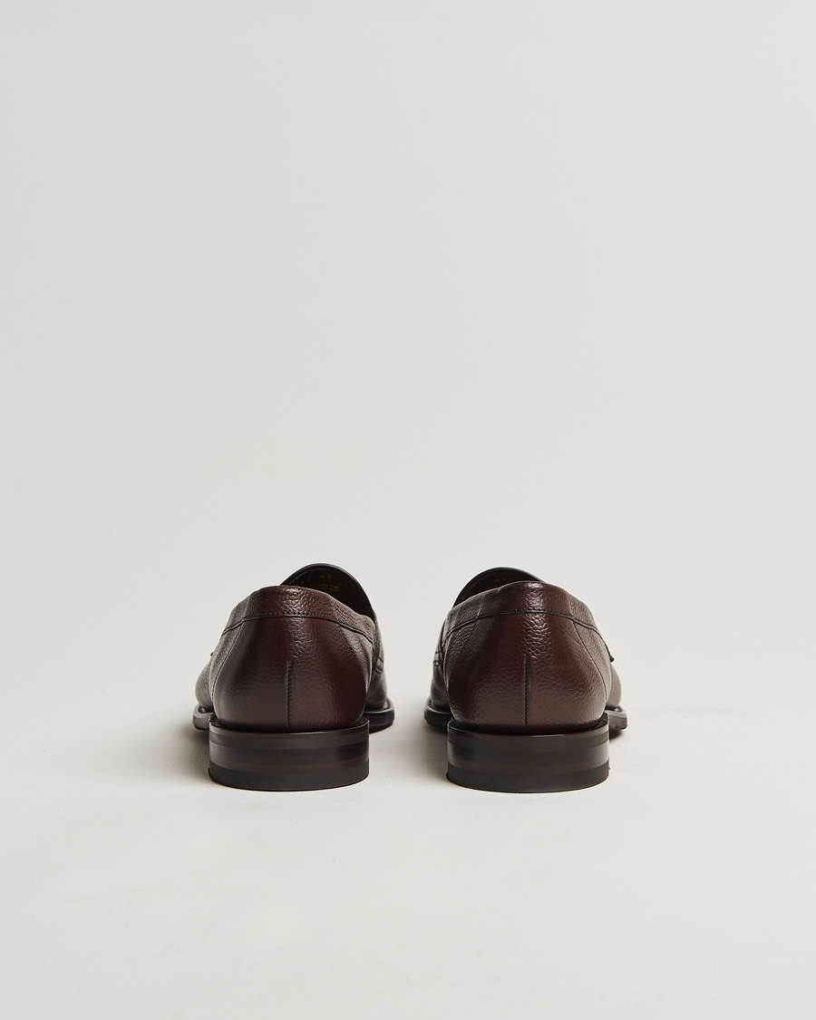 Heren | Instappers | Loake Shoemakers | Imperial Grained Penny Loafer Dark Brown