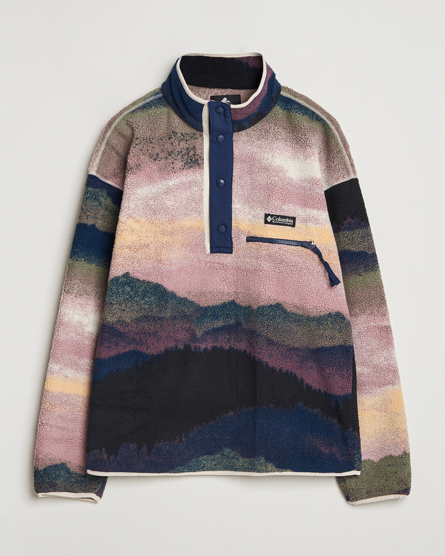 Columbia Helvetia Printed Half Snap Fleece Navy | Man - CareOfCarl.nl