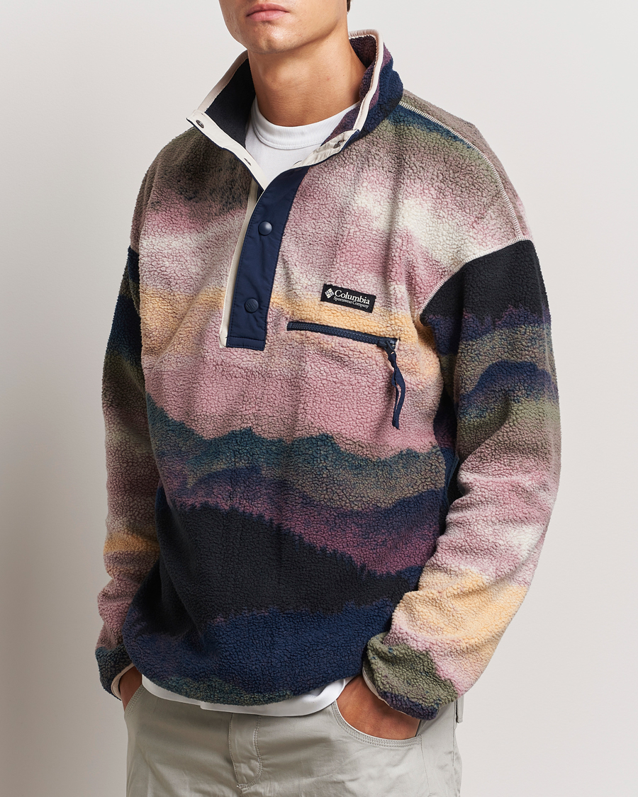 Columbia Helvetia Printed Half Snap Fleece Navy | Man - CareOfCarl.nl