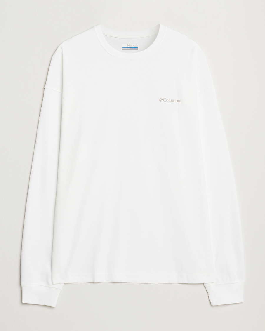 Heren | T-shirts | Columbia | Duxbery Relaxed Long Sleeve T-Shirt White