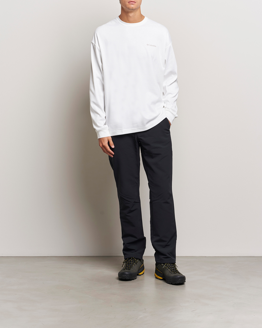 Heren | T-shirts | Columbia | Duxbery Relaxed Long Sleeve T-Shirt White