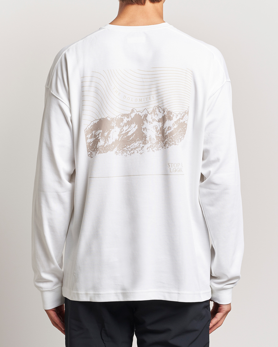 Heren | T-shirts | Columbia | Duxbery Relaxed Long Sleeve T-Shirt White