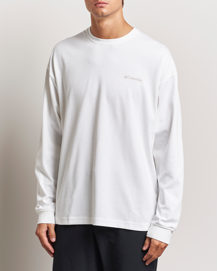 Heren | T-shirts | Columbia | Duxbery Relaxed Long Sleeve T-Shirt White