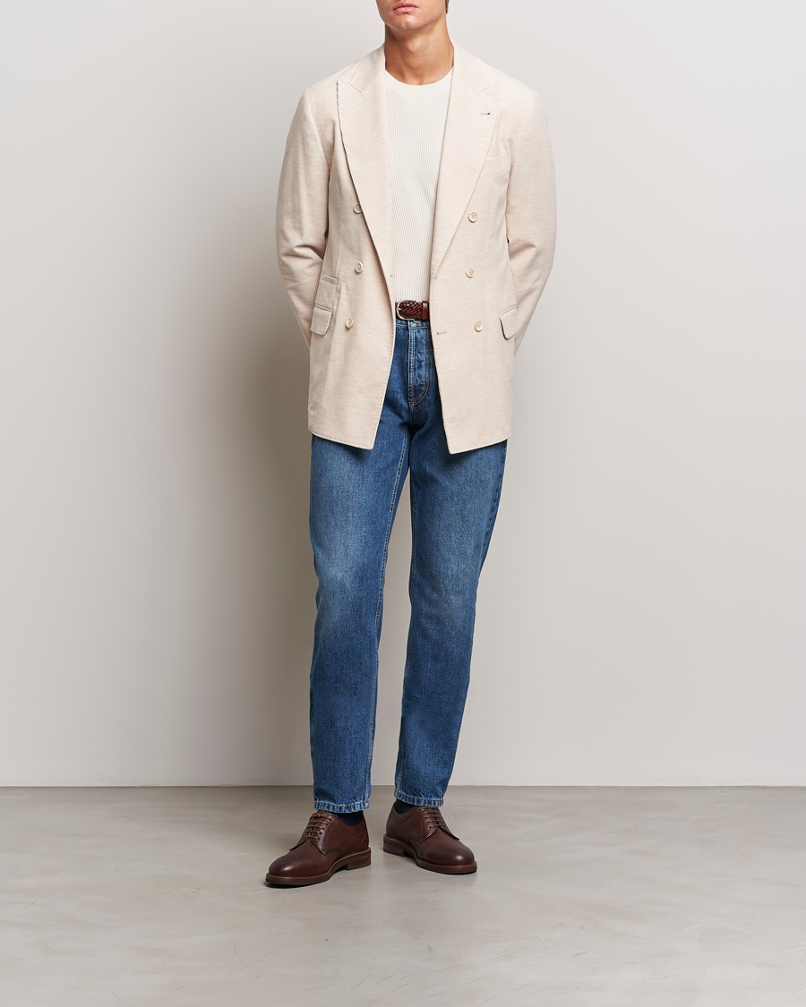 Heren | Blazers | Brunello Cucinelli | Double Breasted Cashmere Corduroy Blazer Sand