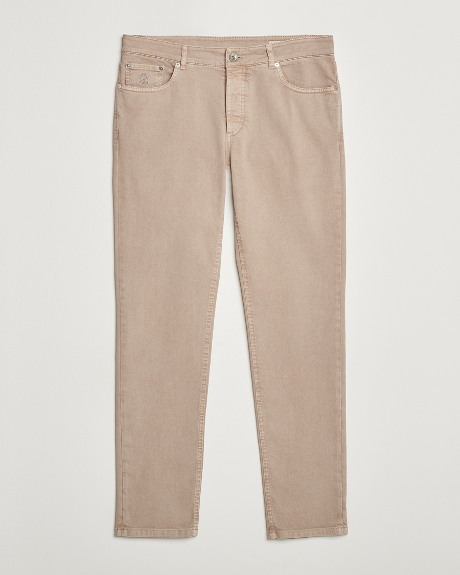 Heren | Broeken | Brunello Cucinelli | Traditional Fit 5-Pocket Pants Beige
