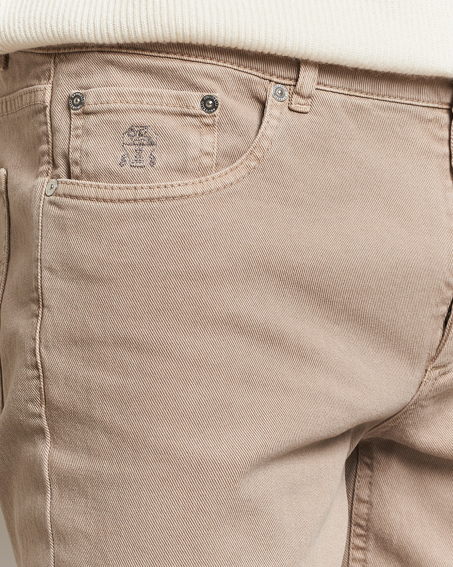 Heren | Broeken | Brunello Cucinelli | Traditional Fit 5-Pocket Pants Beige