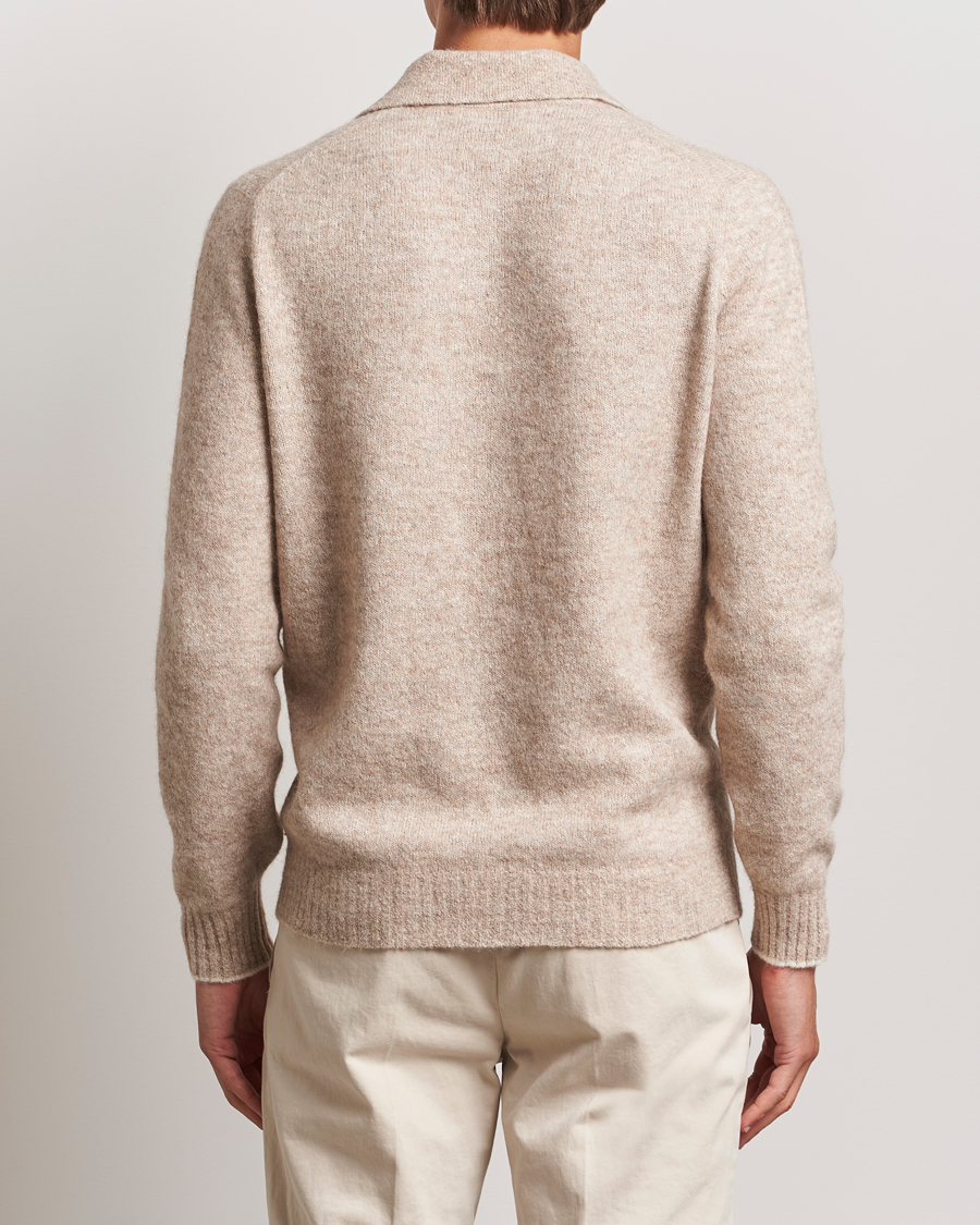 Heren | Truien | Brunello Cucinelli | Alpaca Wool Long Sleeve Polo Light Beige