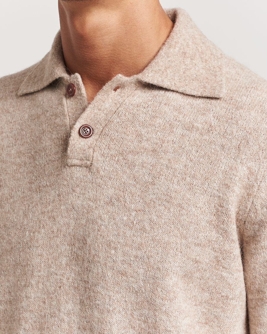 Heren | Truien | Brunello Cucinelli | Alpaca Wool Long Sleeve Polo Light Beige