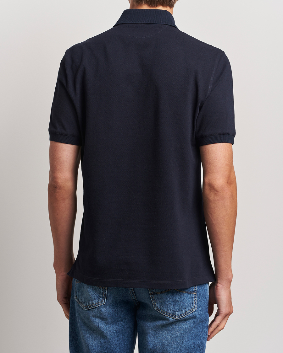 Heren | Polo's | Brunello Cucinelli | Short Sleeve Logo Polo Navy