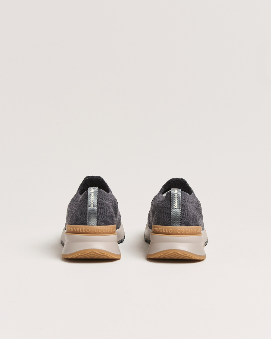 Heren | Brunello Cucinelli Flannel Running Sneakers Antracite | Brunello Cucinelli | Flannel Running Sneakers Antracite