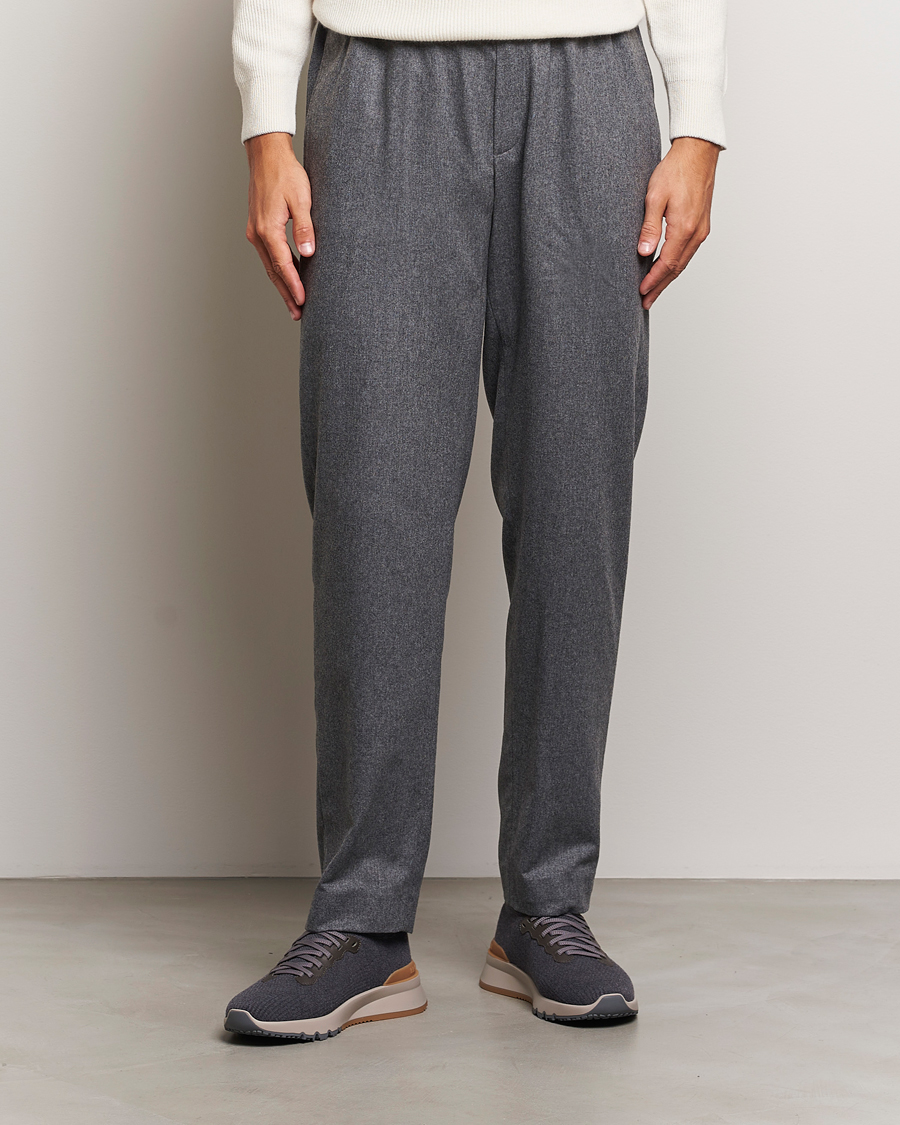 Heren | Brunello Cucinelli Flannel Running Sneakers Antracite | Brunello Cucinelli | Flannel Running Sneakers Antracite