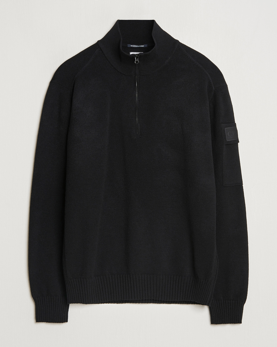 Heren | Truien | C.P. Company | Metropolis Knitted Wool Half Zip Black