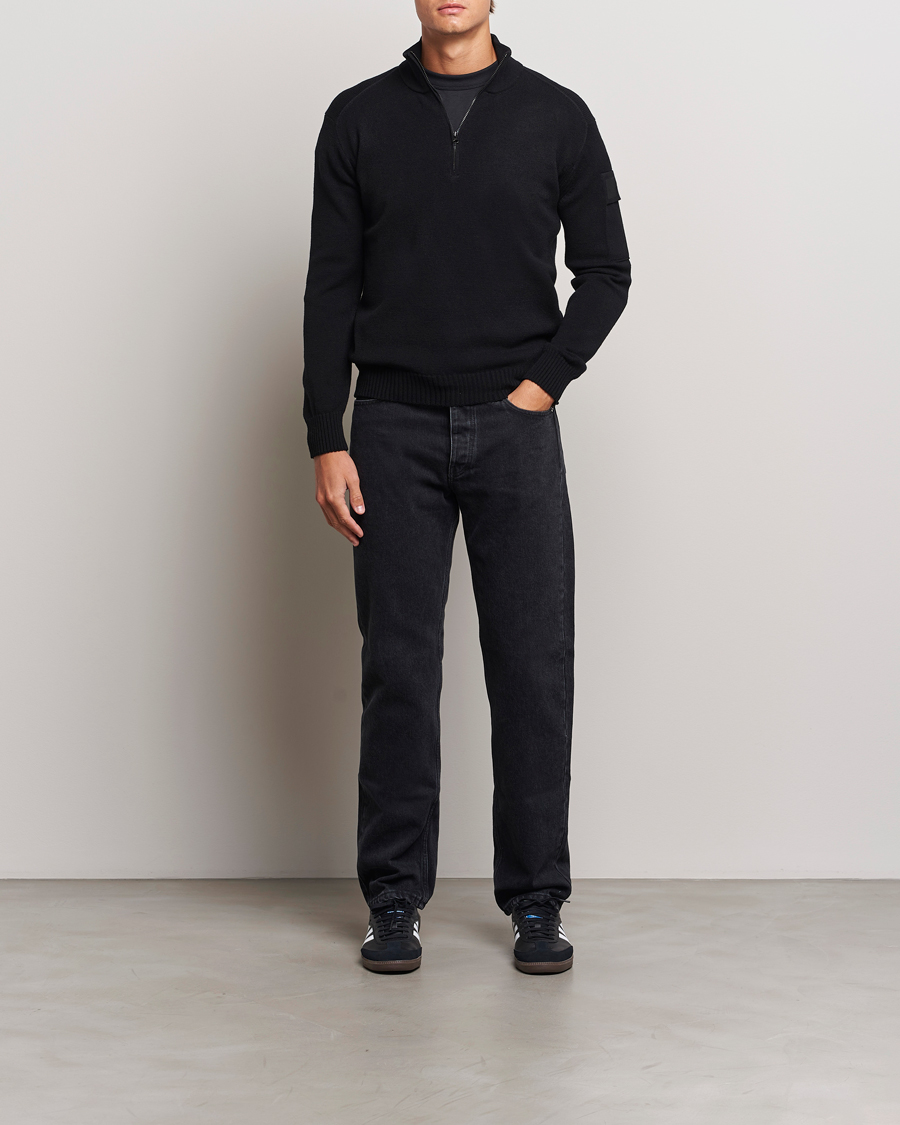 Heren | Truien | C.P. Company | Metropolis Knitted Wool Half Zip Black