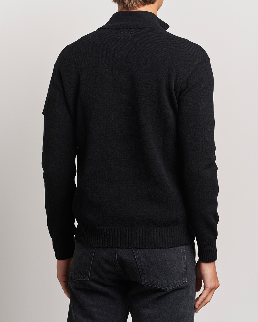 Heren | Truien | C.P. Company | Metropolis Knitted Wool Half Zip Black