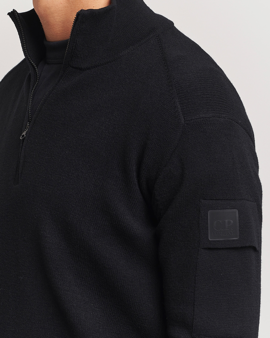 Heren | Truien | C.P. Company | Metropolis Knitted Wool Half Zip Black