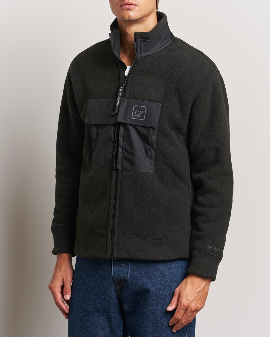 Heren | Truien | C.P. Company | Metropolis Polar Fleece Pertex Zip Black