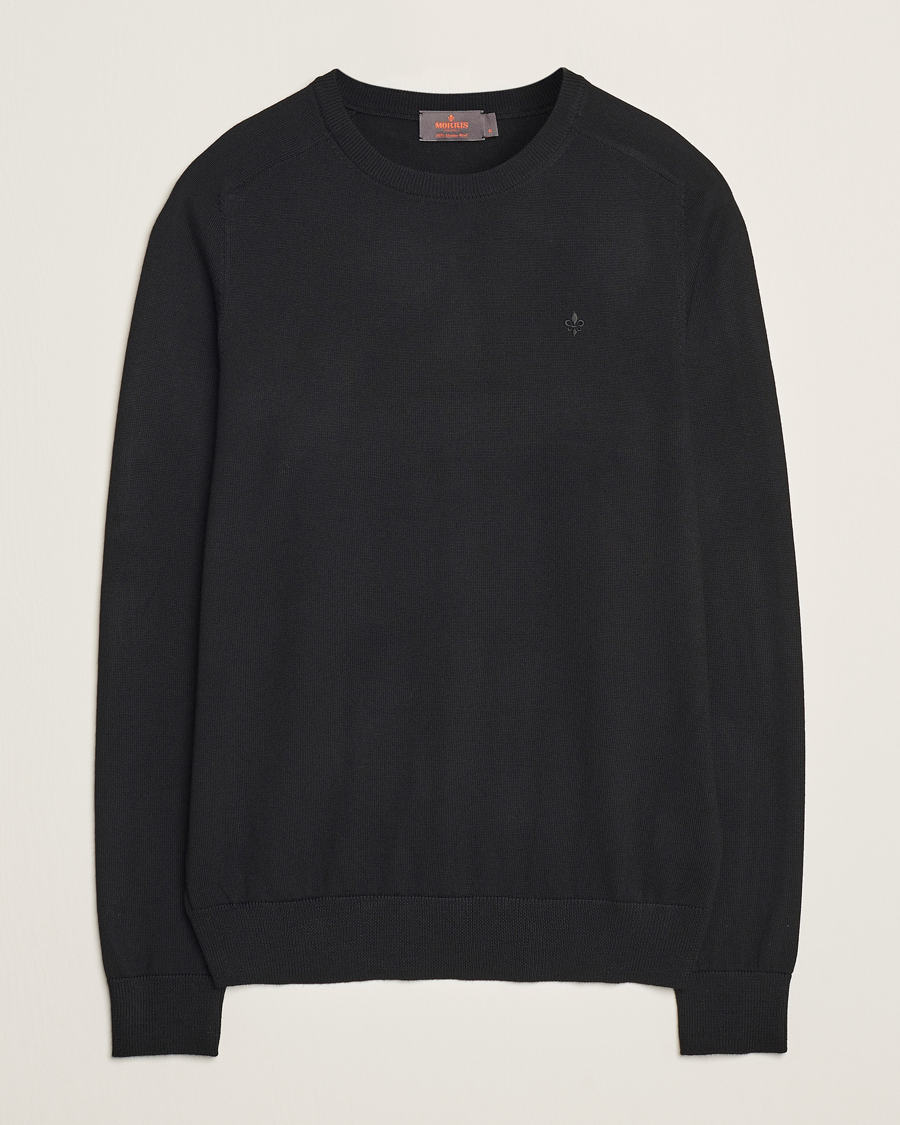 Heren | Truien | Morris | Merino O-Neck Black