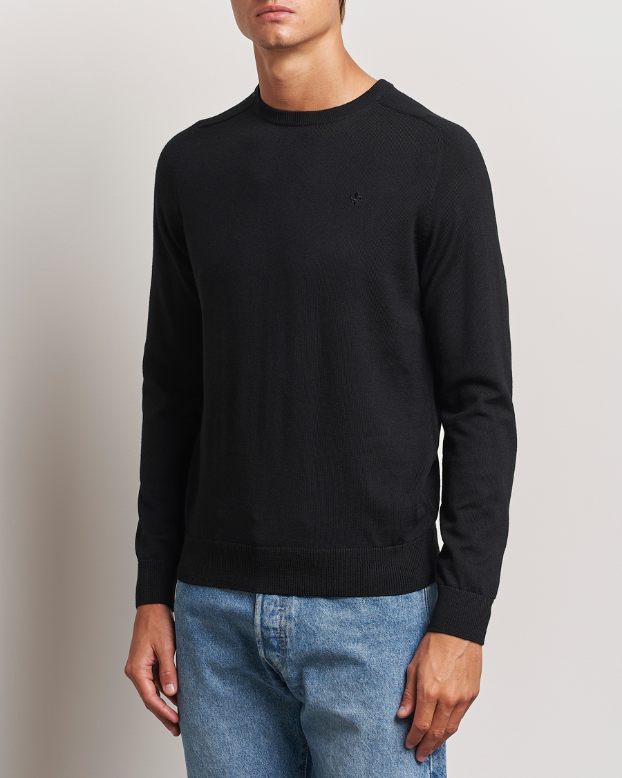 Heren | Truien | Morris | Merino O-Neck Black