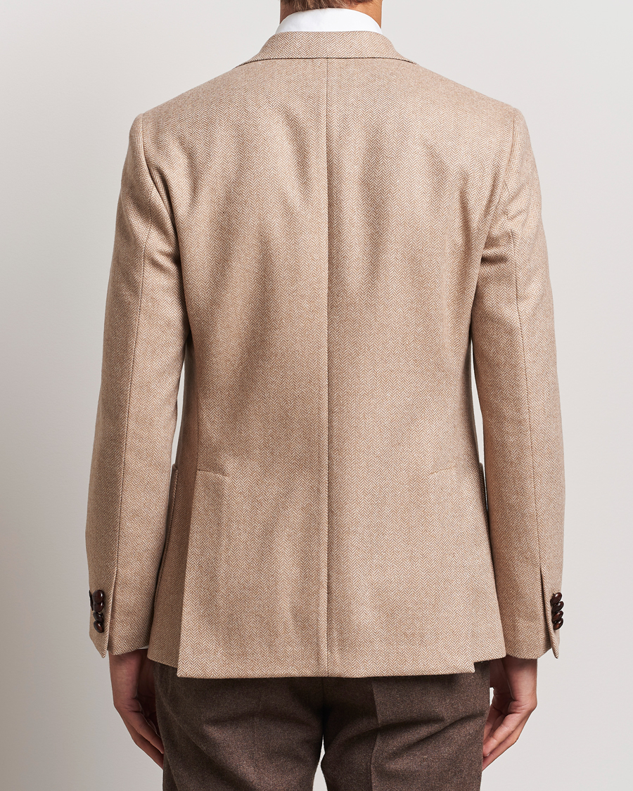 Heren | Blazers | Morris | Tweed Herringbone Blazer Brown
