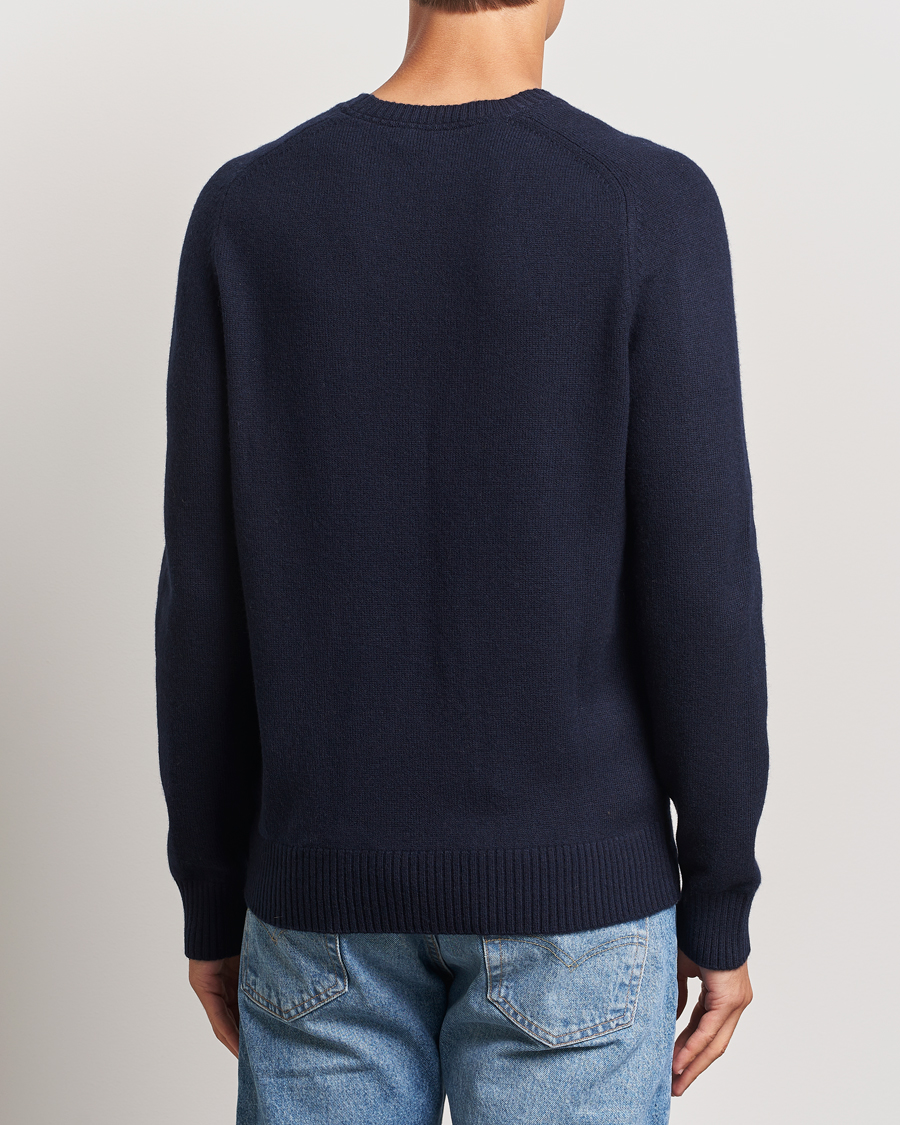 Heren | Truien | Morris | Hertford Merino Crew Neck Navy