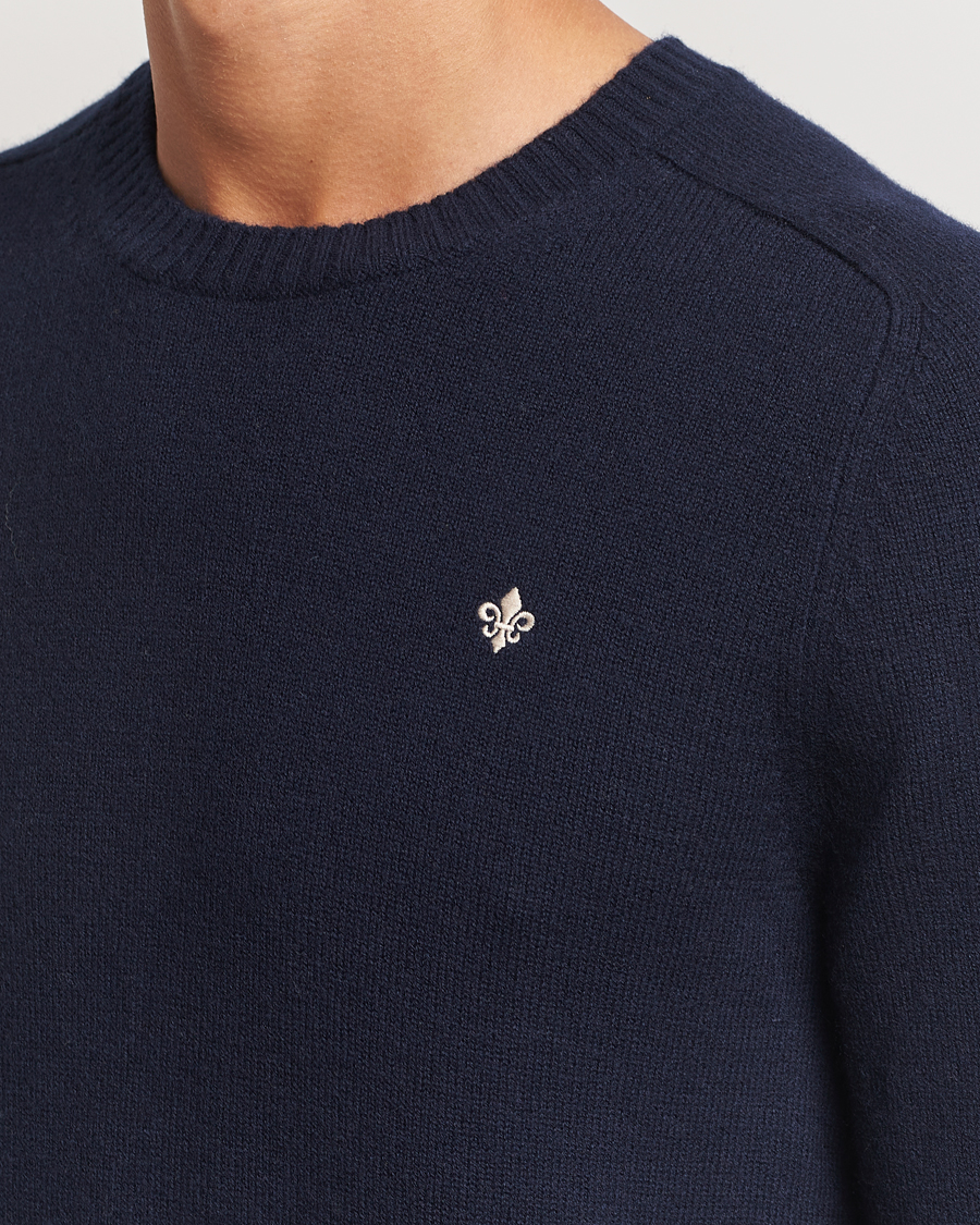 Heren | Truien | Morris | Hertford Merino Crew Neck Navy
