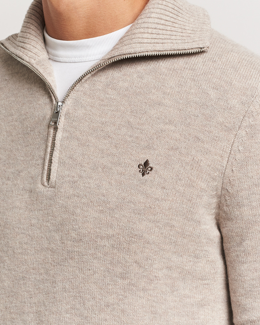 Heren | Truien | Morris | Hertford Merino Half Zip Khaki