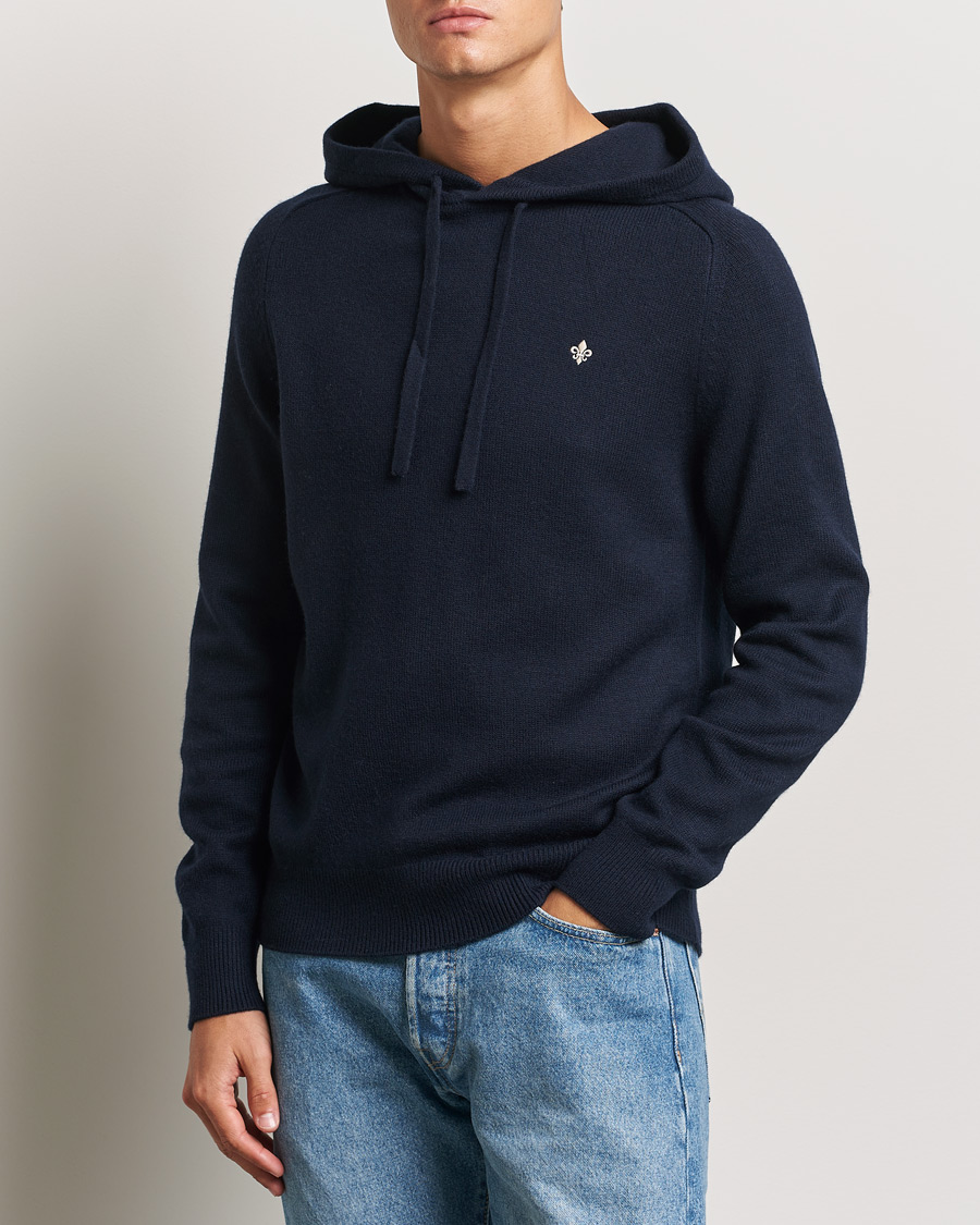 Heren | Truien | Morris | Hertford Merino Hoodie Navy