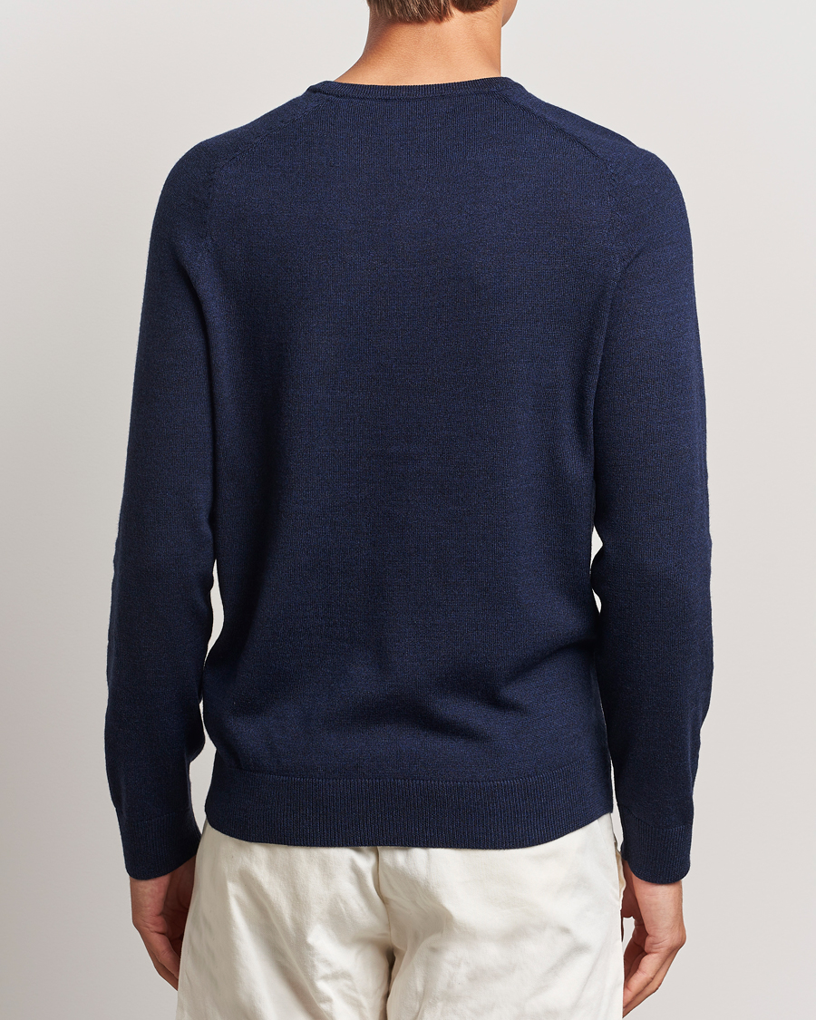 Heren | Truien | Morris | Merino O-neck Blue