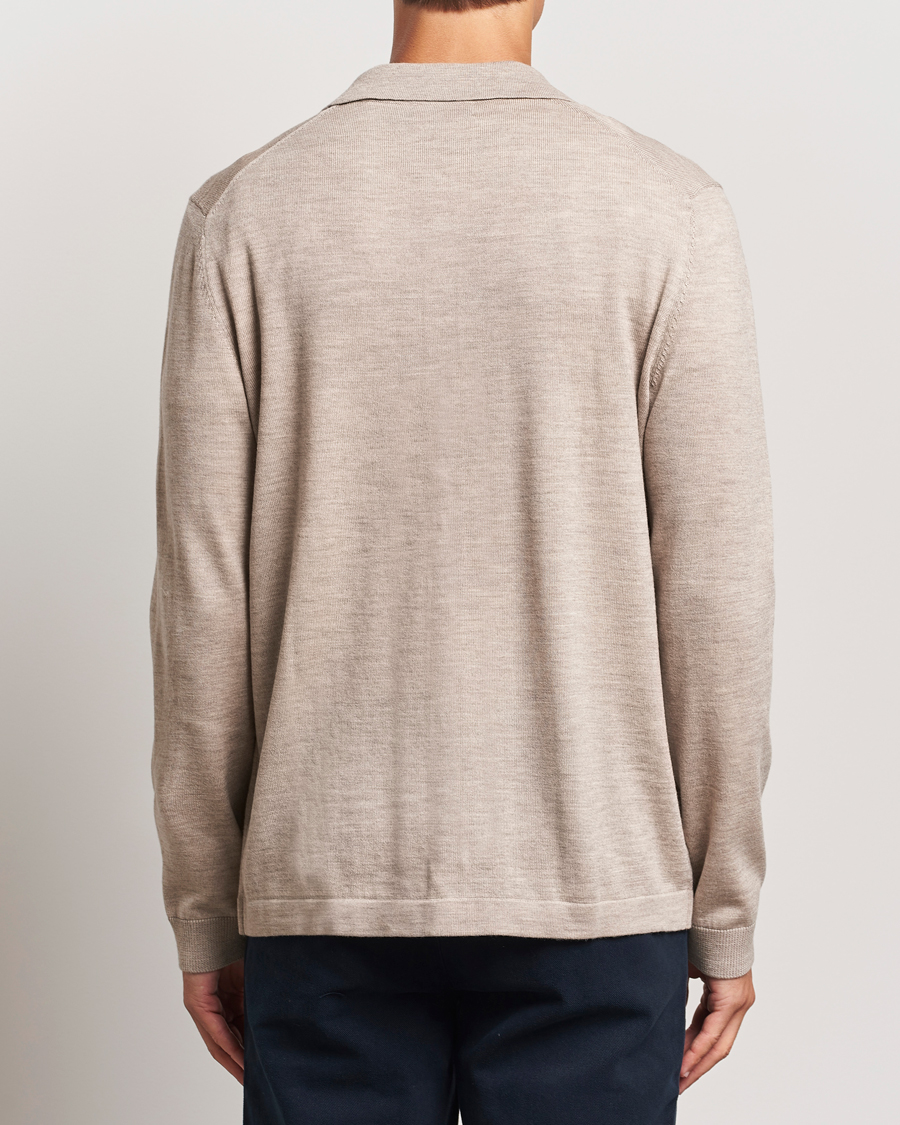 Heren | Truien | Morris | Merino Knitted Shirt Khaki