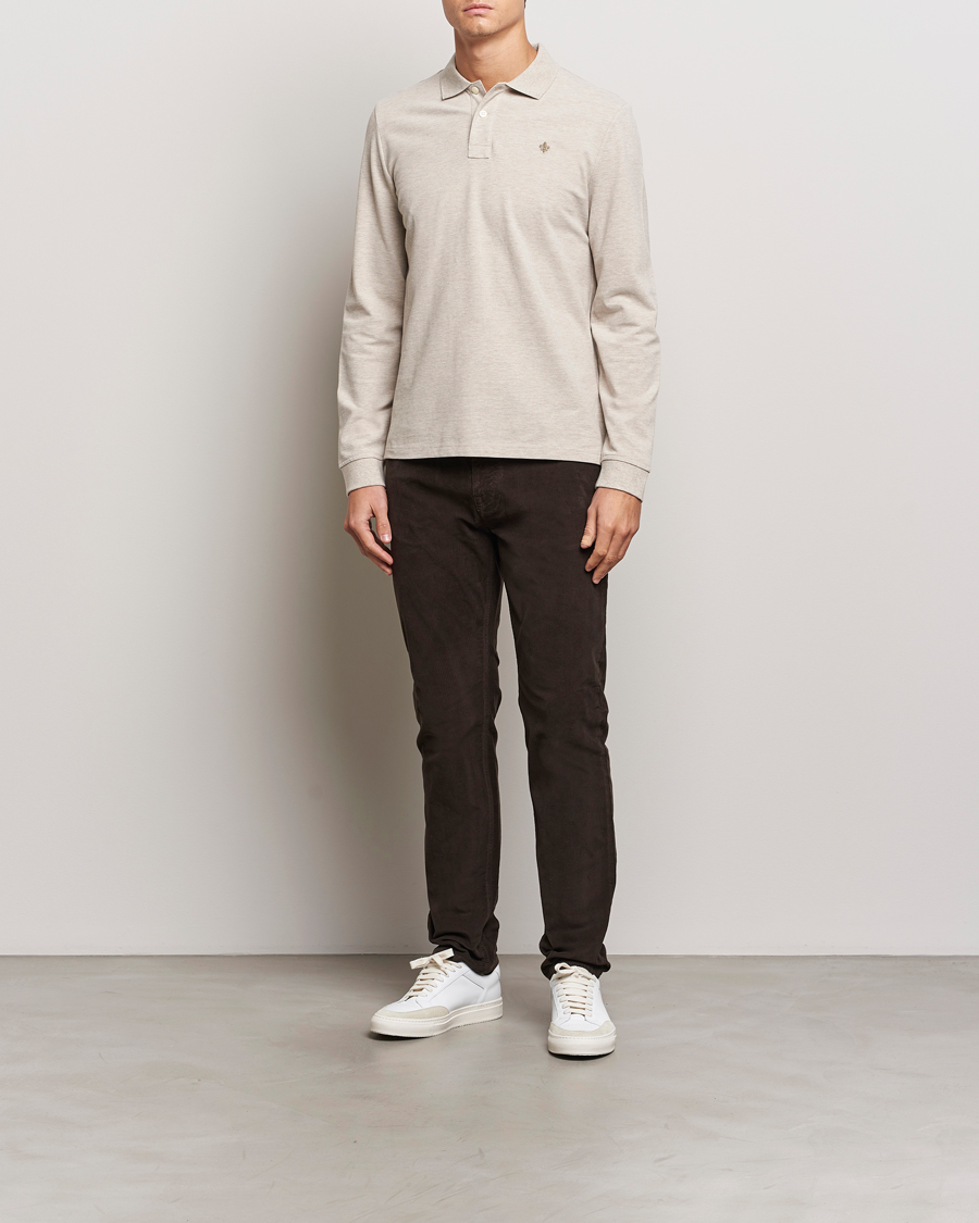 Heren | Truien | Morris | Camden Long Sleeve Polo Khaki