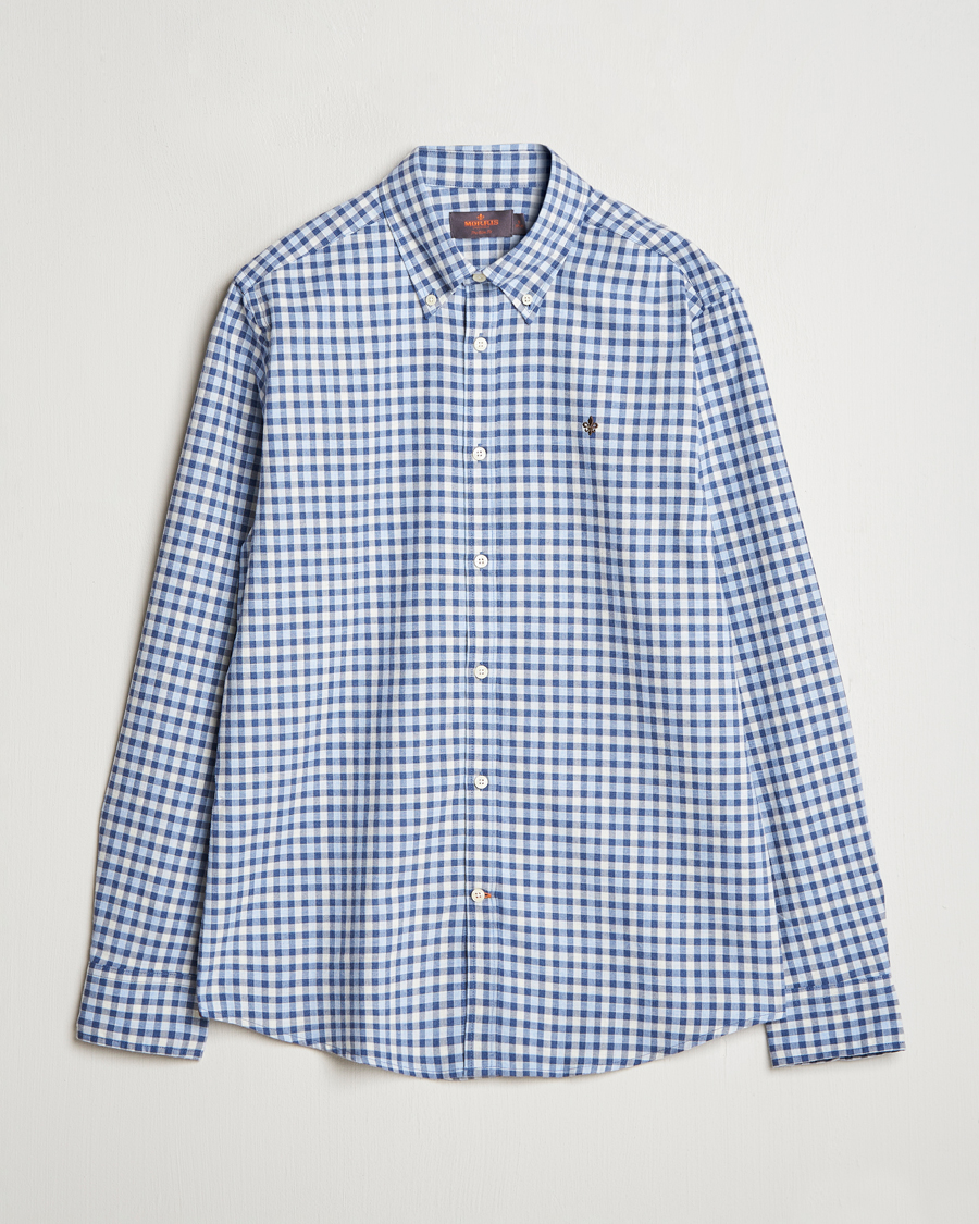 Heren | Overhemden | Morris | Watts Check Flannel Shirt Blue