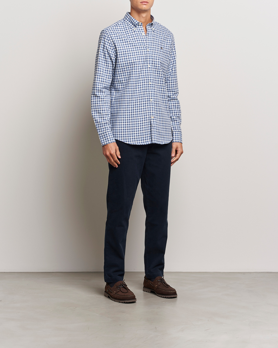 Heren | Overhemden | Morris | Watts Check Flannel Shirt Blue