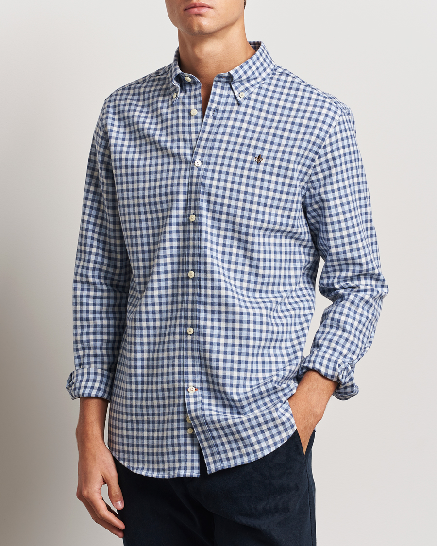 Heren | Overhemden | Morris | Watts Check Flannel Shirt Blue