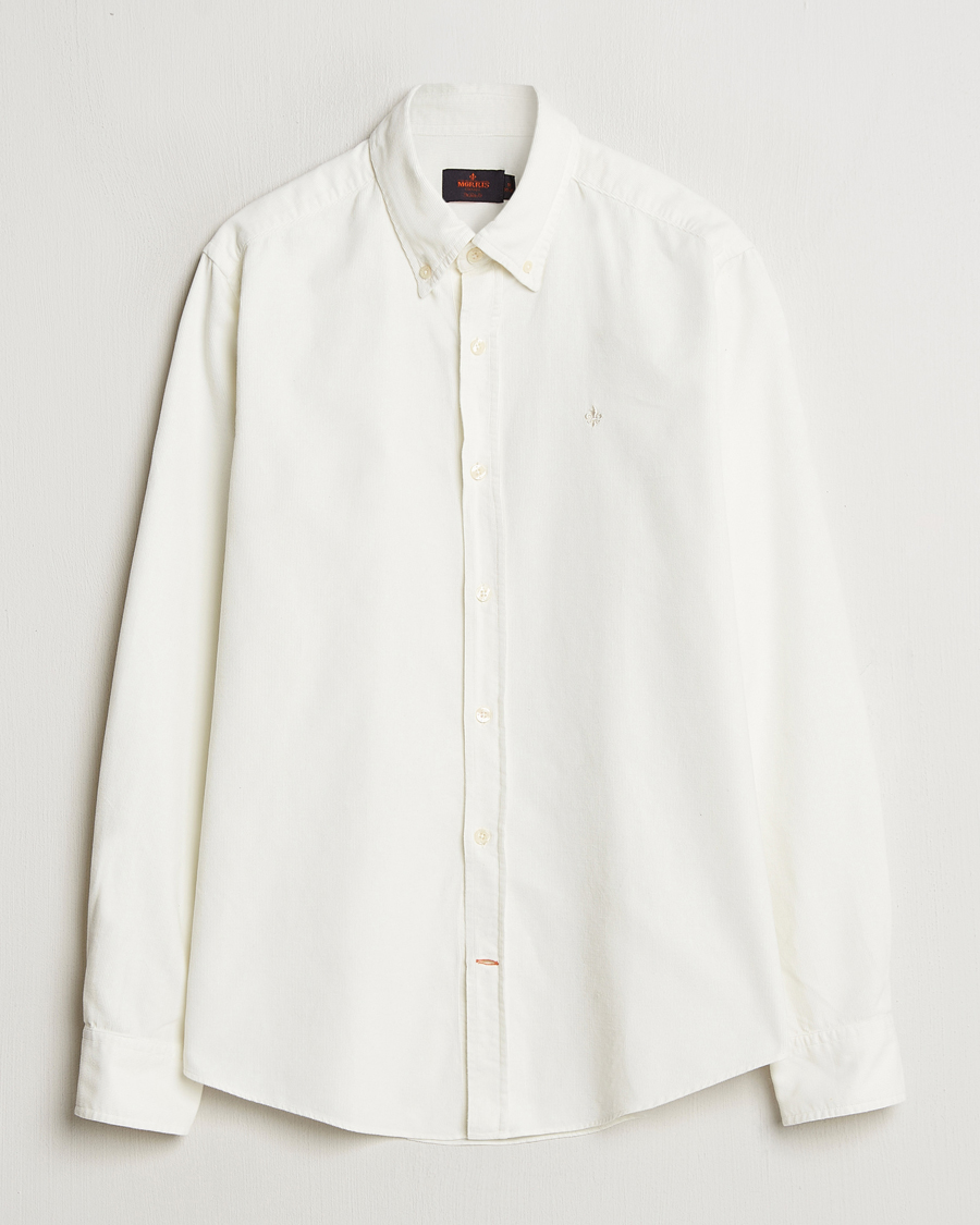 Heren | Overhemden | Morris | Douglas Corduroy Shirt Off White