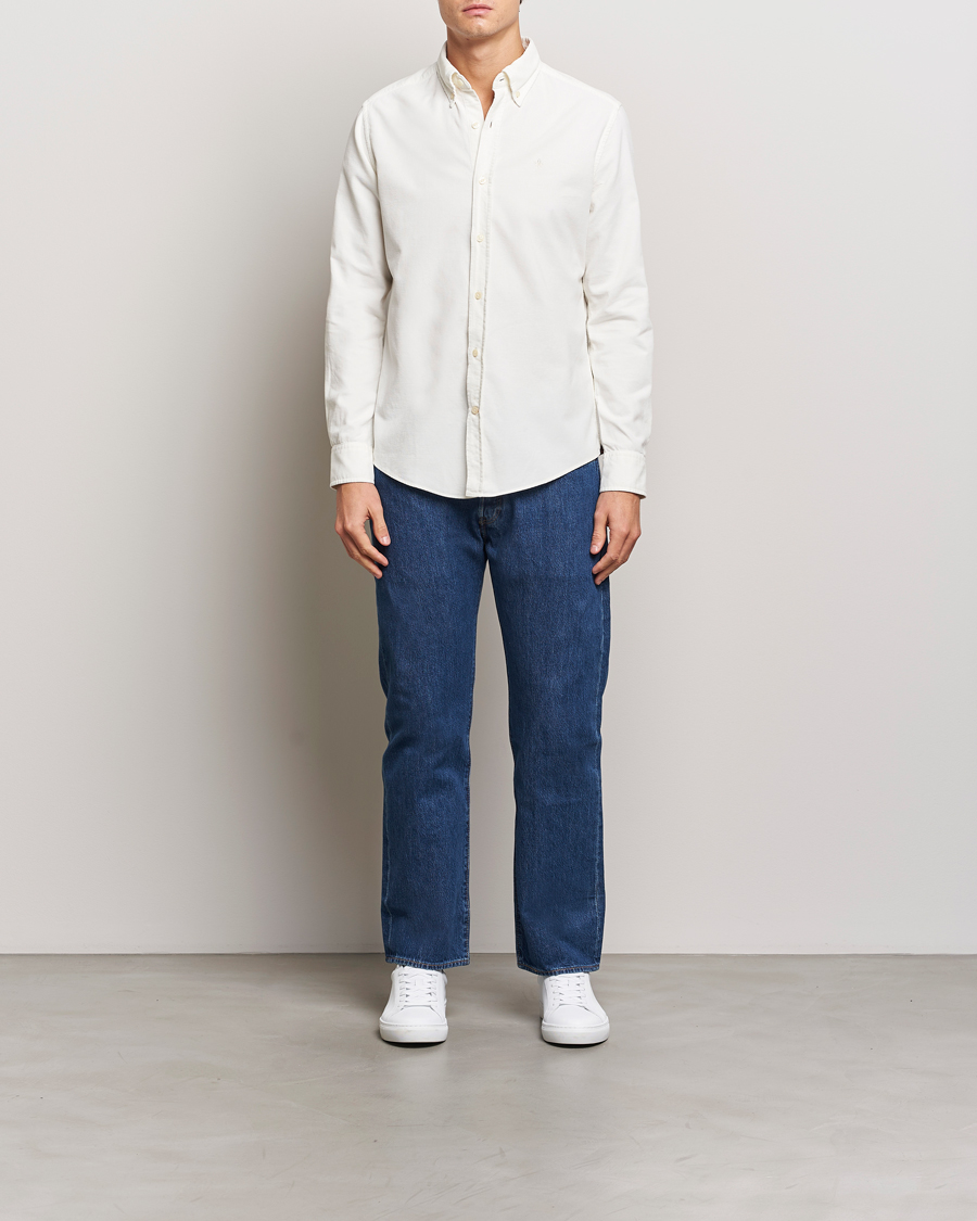 Heren | Overhemden | Morris | Douglas Corduroy Shirt Off White