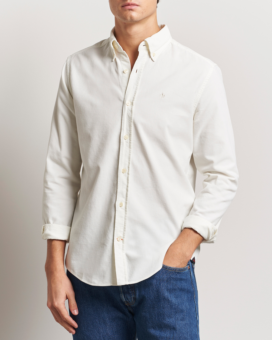 Heren | Overhemden | Morris | Douglas Corduroy Shirt Off White