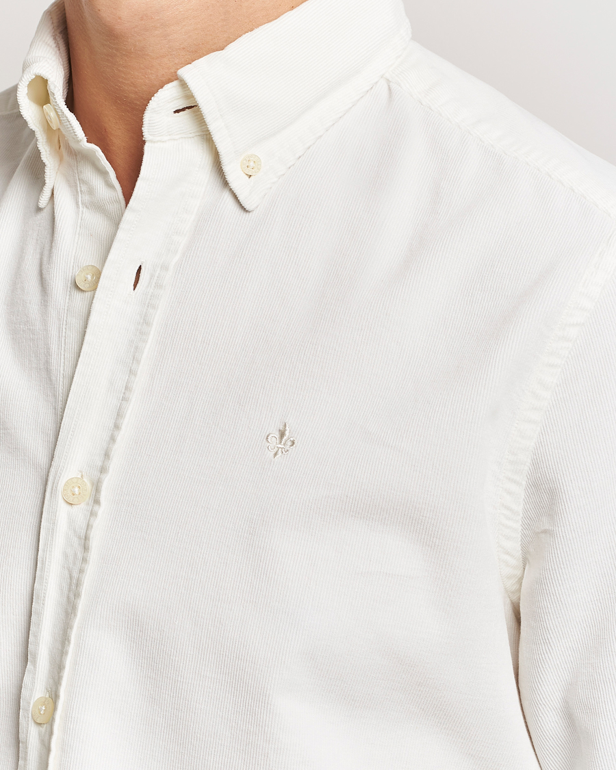 Heren | Overhemden | Morris | Douglas Corduroy Shirt Off White