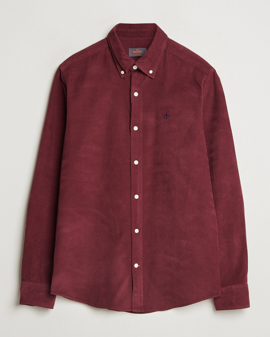 Heren | Overhemden | Morris | Douglas Corduroy Shirt Wine Red