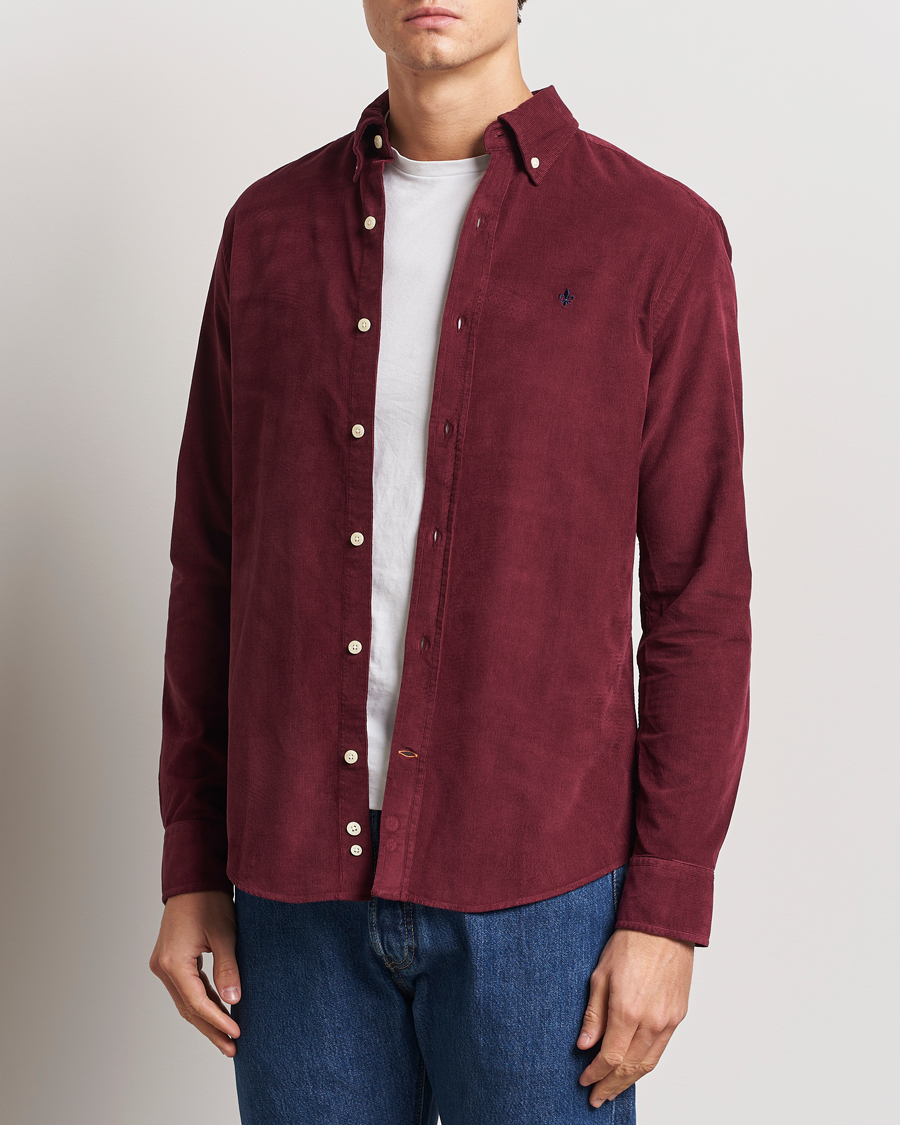 Heren | Overhemden | Morris | Douglas Corduroy Shirt Wine Red
