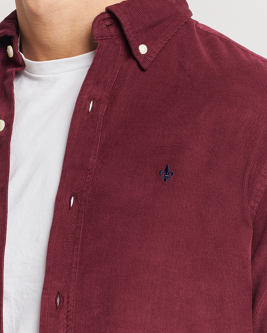 Heren | Overhemden | Morris | Douglas Corduroy Shirt Wine Red