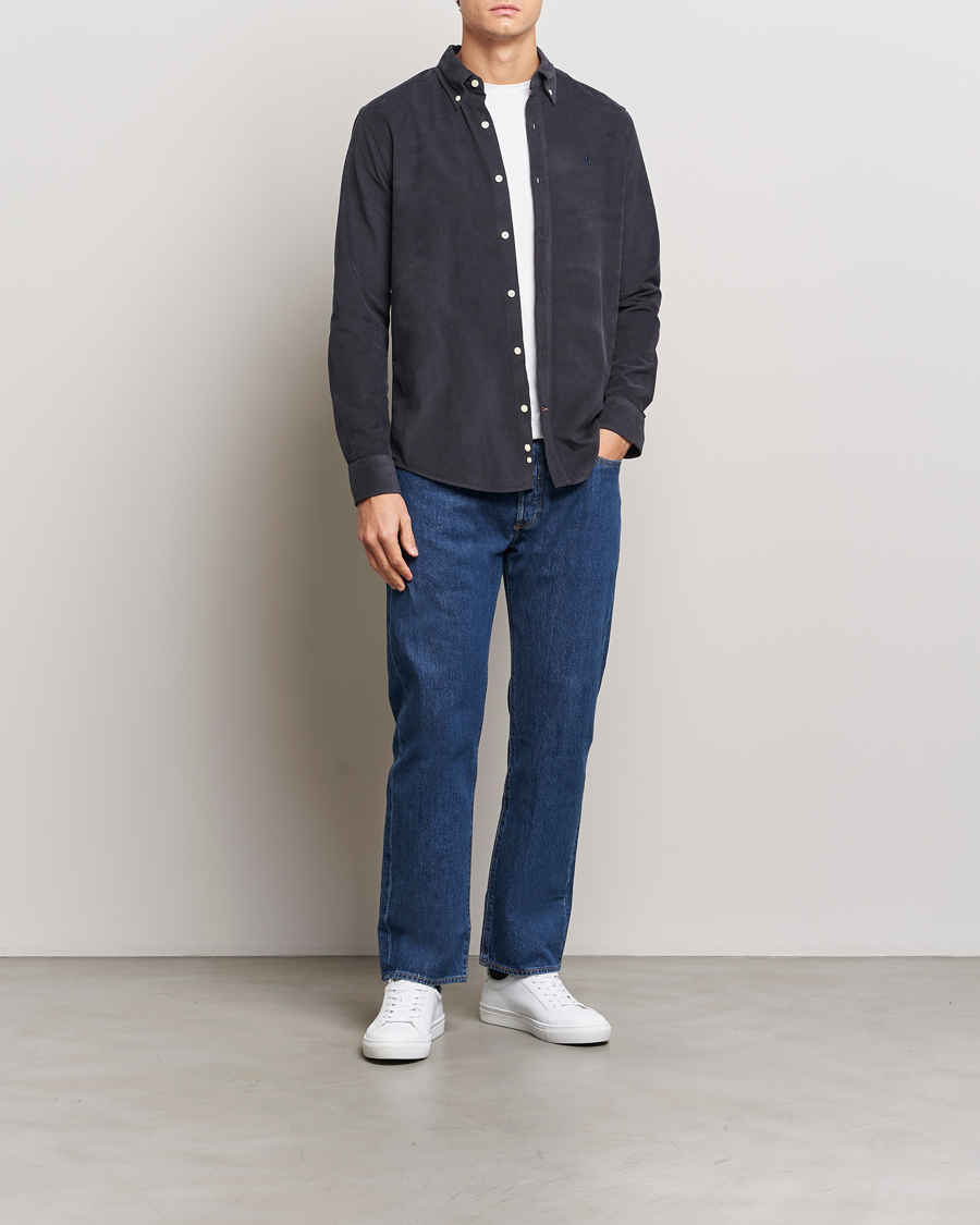 Heren | Overhemden | Morris | Douglas Corduroy Shirt Navy