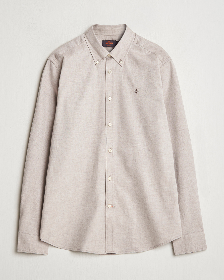 Heren | Overhemden | Morris | Watts Flannel Shirt Khaki