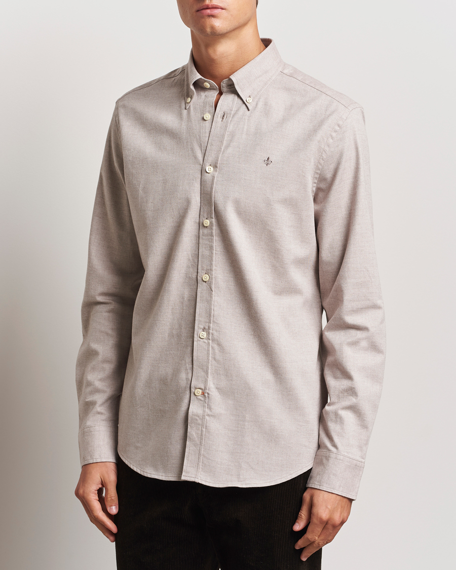 Heren | Overhemden | Morris | Watts Flannel Shirt Khaki