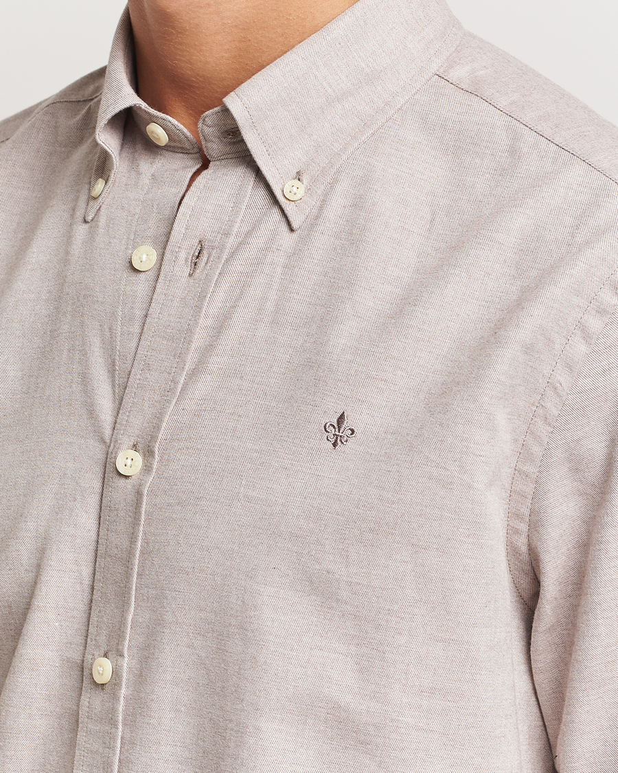 Heren | Overhemden | Morris | Watts Flannel Shirt Khaki