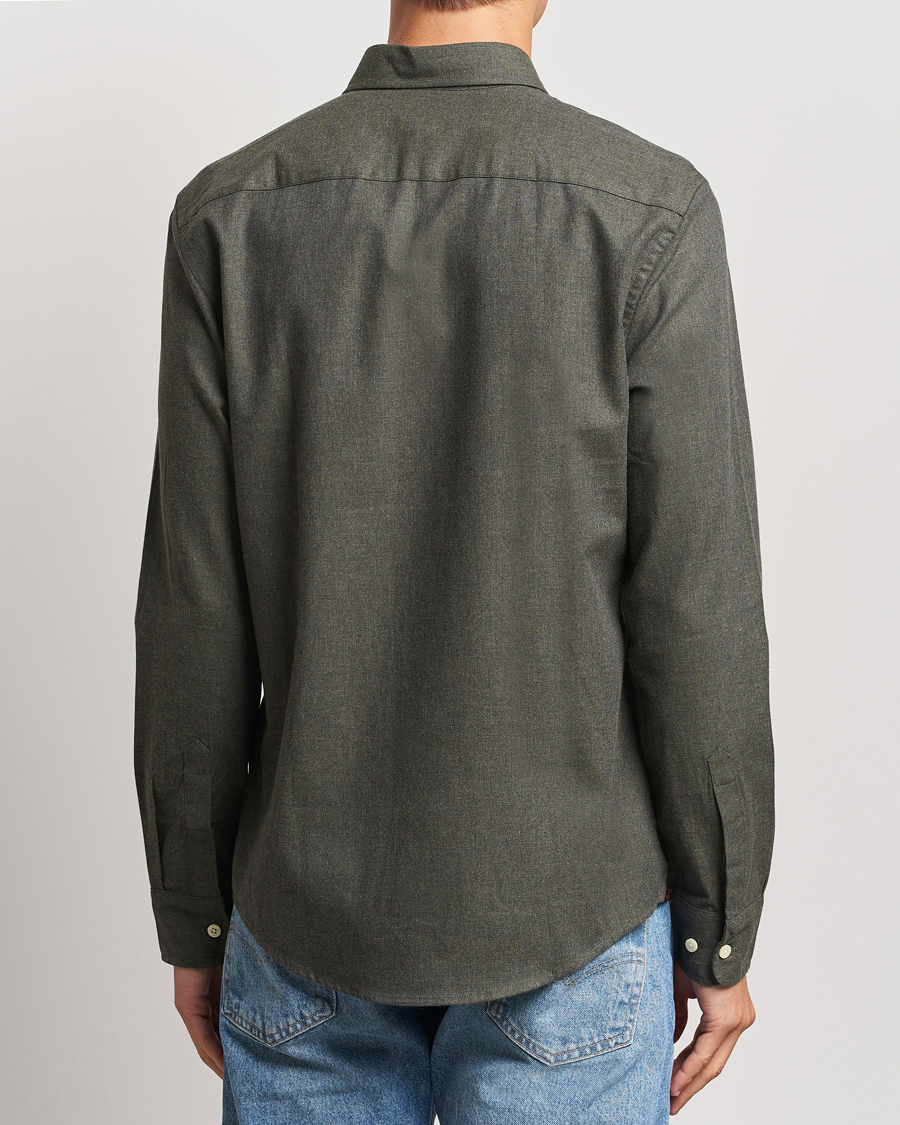 Heren | Overhemden | Morris | Watts Flannel Shirt Olive
