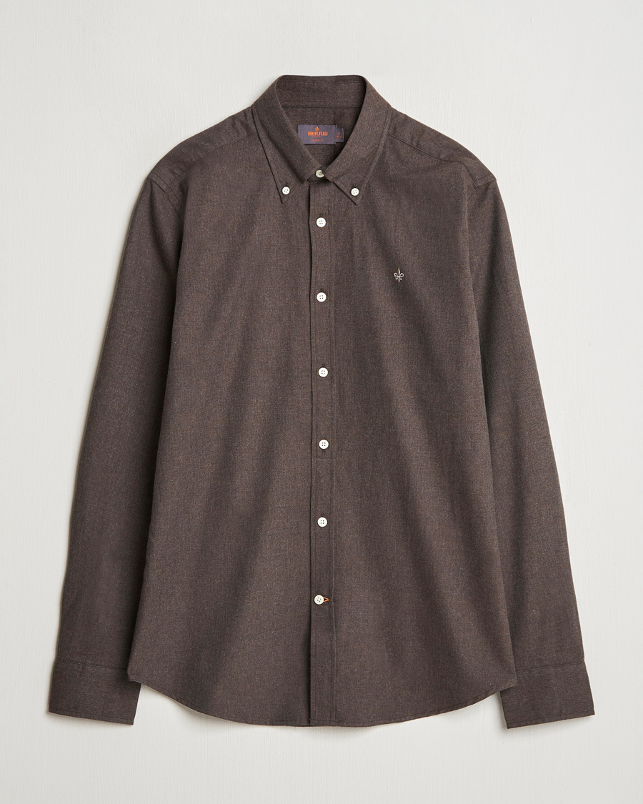 Heren | Overhemden | Morris | Watts Flannel Shirt Brown