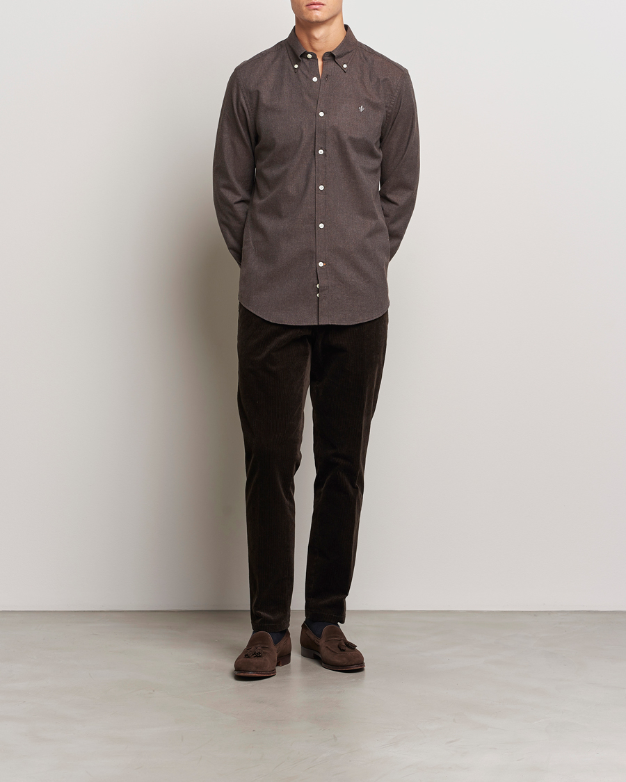 Heren | Overhemden | Morris | Watts Flannel Shirt Brown