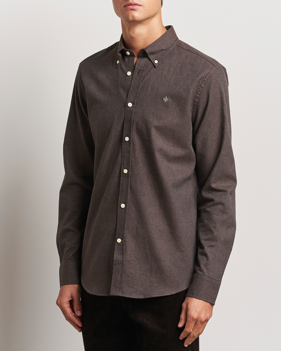 Heren | Overhemden | Morris | Watts Flannel Shirt Brown